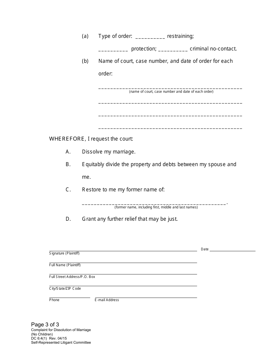 Form DC6:4(1) - Fill Out, Sign Online and Download Fillable PDF ...