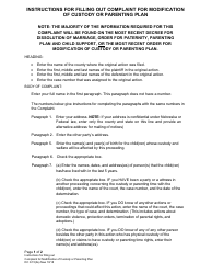 Document preview: Instructions for Form DC6:15(3) Complaint for Modification of Custody or Parenting Plan - Nebraska