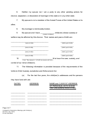 Form DC6:5(1) Complaint for Dissolution of Marriage (With Child(Ren)) - Nebraska, Page 2