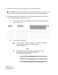 Form DC6:8(3) Complaint for Paternity, Custody, Parenting Time, and Child Support - Nebraska, Page 2