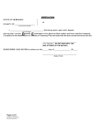 Form DC6:15(3) Complaint for Modification of Custody or Parenting Plan - Nebraska, Page 6