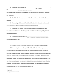 Form DC6:4(6) Decree of Dissolution (No Children) - Nebraska, Page 2