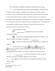 Form DC6:5(3) Decree of Dissolution of Marriage With Children - Nebraska, Page 3