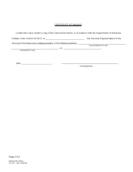 Form CC15:1 Demand for Notice - Nebraska, Page 2