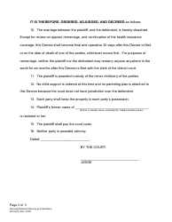 Form DC6:6(7) Decree - With Children - Service by Publication - Nebraska, Page 3