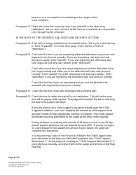 Instructions for Form DC6:8(10) Decree for Paternity, Custody, Parenting Time, and Child Support - Nebraska, Page 2
