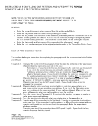 Document preview: Instructions for Form DC19:49 Petition and Affidavit to Renew Domestic Abuse Protection Order - Nebraska