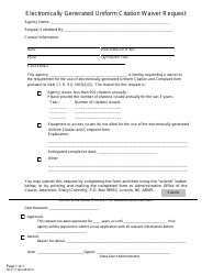 Form AD2:17 &quot;Electronically Generated Uniform Citation Waiver Request&quot; - Nebraska