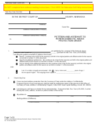 Form DC19:49 Petition and Affidavit to Renew Domestic Abuse Protection Order - Nebraska
