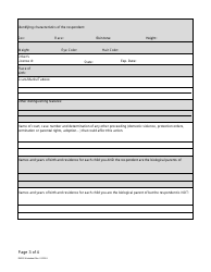 Information Worksheet for the Domestic Abuse Protection Order - Nebraska, Page 3