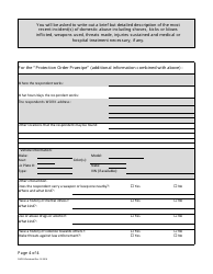 Information Worksheet for the Domestic Abuse Protection Order - Nebraska, Page 4