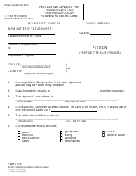 Document preview: Form CC15:20 Petition and Affidavit for Order Compelling Visitation of Adult Resident Receiving Care - Nebraska