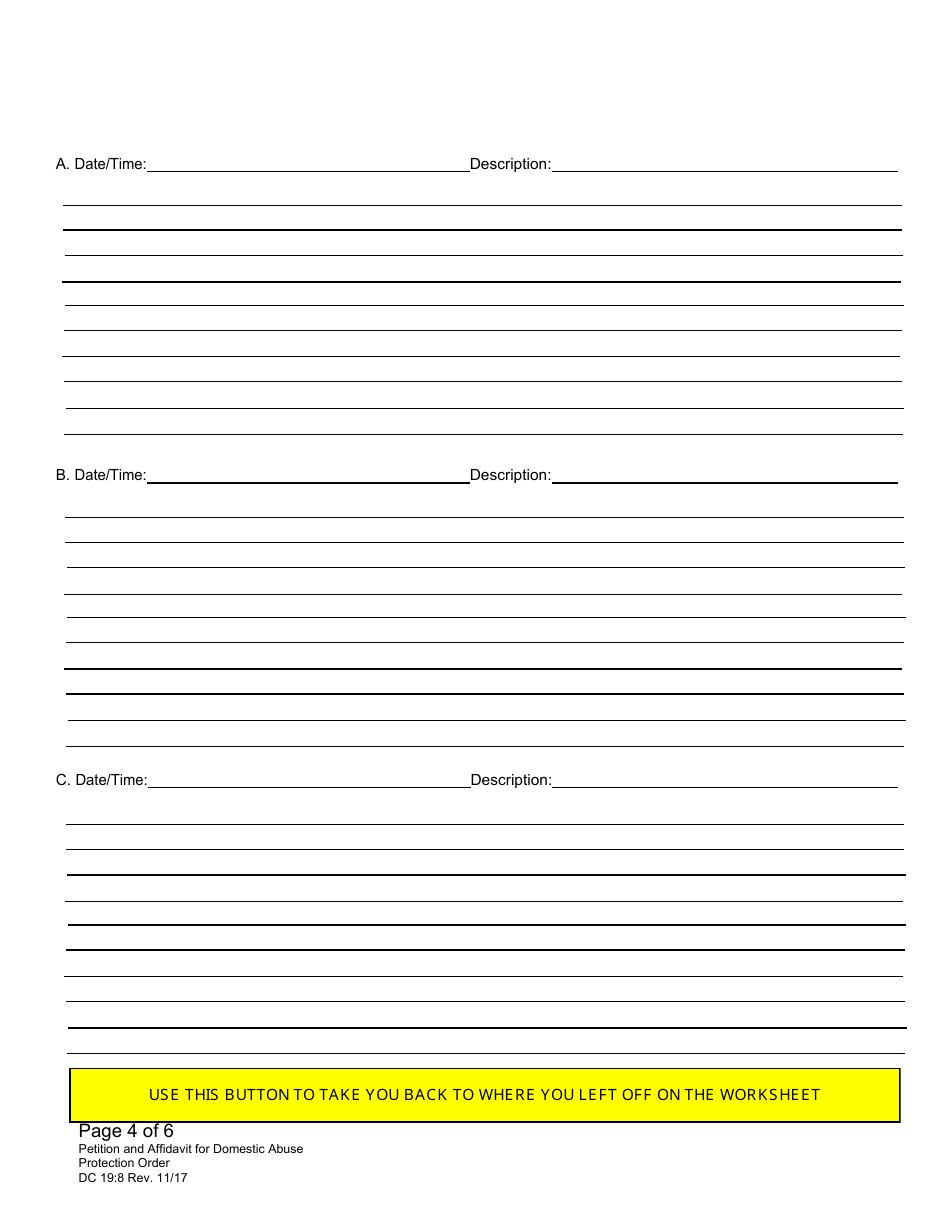 Form DC19:70 Domestic Abuse Protection Order Packet - Nebraska, Page 11