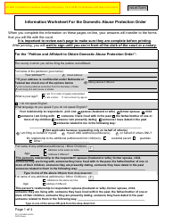 Form DC19:70 Domestic Abuse Protection Order Packet - Nebraska