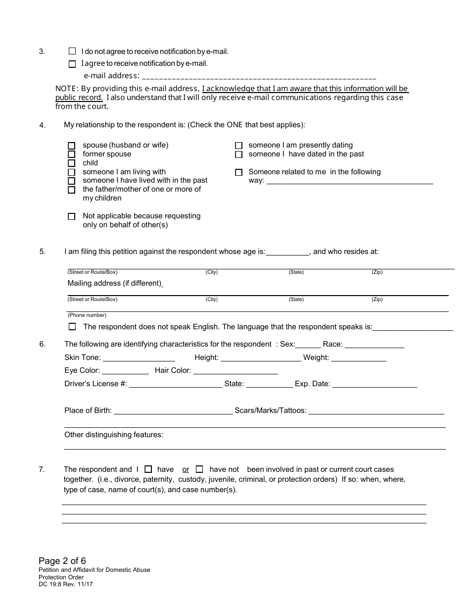 Form DC19:8 - Fill Out, Sign Online and Download Fillable PDF, Nebraska ...