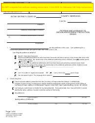 Form DC19:2 &quot;Petition and Affidavit to Obtain Harassment Protection Order&quot; - Nebraska