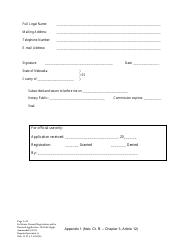 Form CH3ART12APP1 In-house Counsel Registration and/or Renewal Application - Nebraska, Page 2