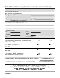 Form DC19:71 Information Worksheet for the Harassment Protection Order Packet - Nebraska, Page 4