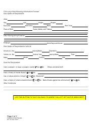 Form DC19:71 Information Worksheet for the Harassment Protection Order Packet - Nebraska, Page 6