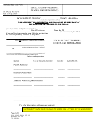 Form DC19:71 Information Worksheet for the Harassment Protection Order Packet - Nebraska, Page 7