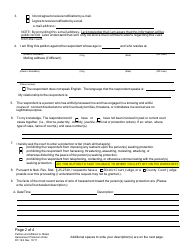 Form DC19:71 Information Worksheet for the Harassment Protection Order Packet - Nebraska, Page 9