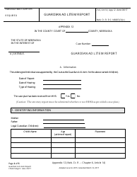 Form CH6ART14APP12 Guardian Ad Litem Report - Nebraska