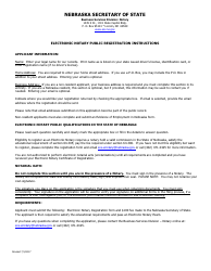 Electronic Notary Public Registration Form - Nebraska, Page 2