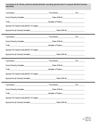 Form 101 (3A) Application for Liquor License Corporation Insert - Nebraska, Page 2