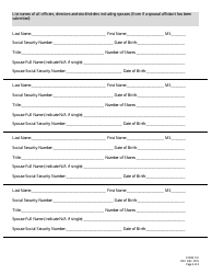 Form 101 (3A) Application for Liquor License Corporation Insert - Nebraska, Page 3