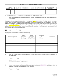 Form 103 (3C) Manager Application Insert - Nebraska, Page 4