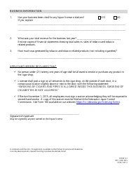 Form 121 Application for Cigar Shop Certification - Nebraska, Page 2