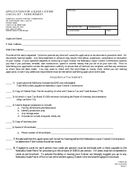 Form 126 Application for Liquor License Checklist - Farm Winery - Nebraska