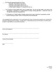 Form 126 Application for Liquor License Checklist - Farm Winery - Nebraska, Page 2