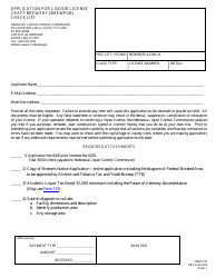 Document preview: Form 127 Application for Liquor License Craft Brewery (Brewpub) Checklist - Nebraska