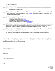Form 127 Application for Liquor License Craft Brewery (Brewpub) Checklist - Nebraska, Page 2