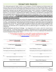 Form 108 Application for Bottle Club Liquor License - Nebraska, Page 18