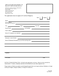 Document preview: Form 300 Application for Permit to Solicit for Future Sales - Nebraska