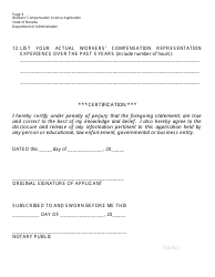Workers&#039; Compensation License Application Form - Nevada, Page 4