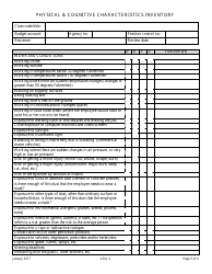 Form ADA-2 Physical &amp; Cognitive Characteristics Inventory - Nevada, Page 5