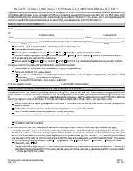 Form NPD-62 &quot;Notice of Eligibility and Rights &amp; Responsibilities (Family and Medical Leave Act)&quot; - Nevada
