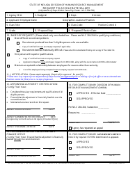 Form NPD-04 &quot;Request to Accelerate Salary&quot; - Nevada