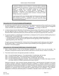 Form NPD-50 Formal Grievance - Nevada, Page 2