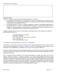 Form HR-88 Nursing Mother Request or Retaliation Complaints Pursuant to Nrs 281.755 - Nevada, Page 2
