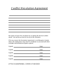 Nevada Conflict Resolution Agreement Form Download Printable PDF ...