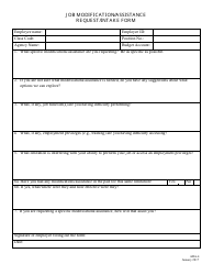 Form ADA-4 &quot;Job Modification/Assistance Request/Intake Form&quot; - Nevada