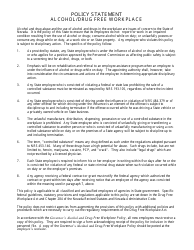 Document preview: Form TS-58 Policy Statement - Alcohol/Drug Free Workplace and Acknowledgment - Nevada
