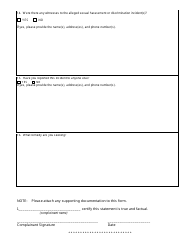 Form NPD-30 Sexual Harassment or Discrimination Complaint Form - Nevada, Page 4