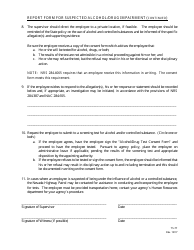 Form TS-77 Report Form for Suspected Alcohol/Drug Impairment - Nevada, Page 2