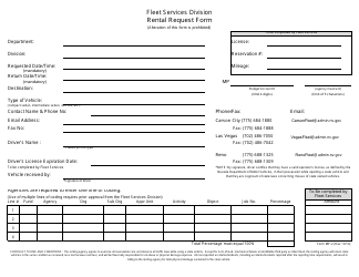 Document preview: Form MP-2 Rental Request Form - Nevada