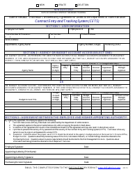 Document preview: Contract Entry and Tracking System (Cets) Access Form - Nevada